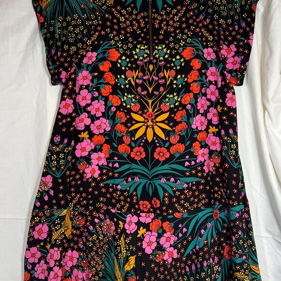 Free People Dress -Strawberry Fields Black Floral Summer Mini, Size: M - Picture 3 of 16